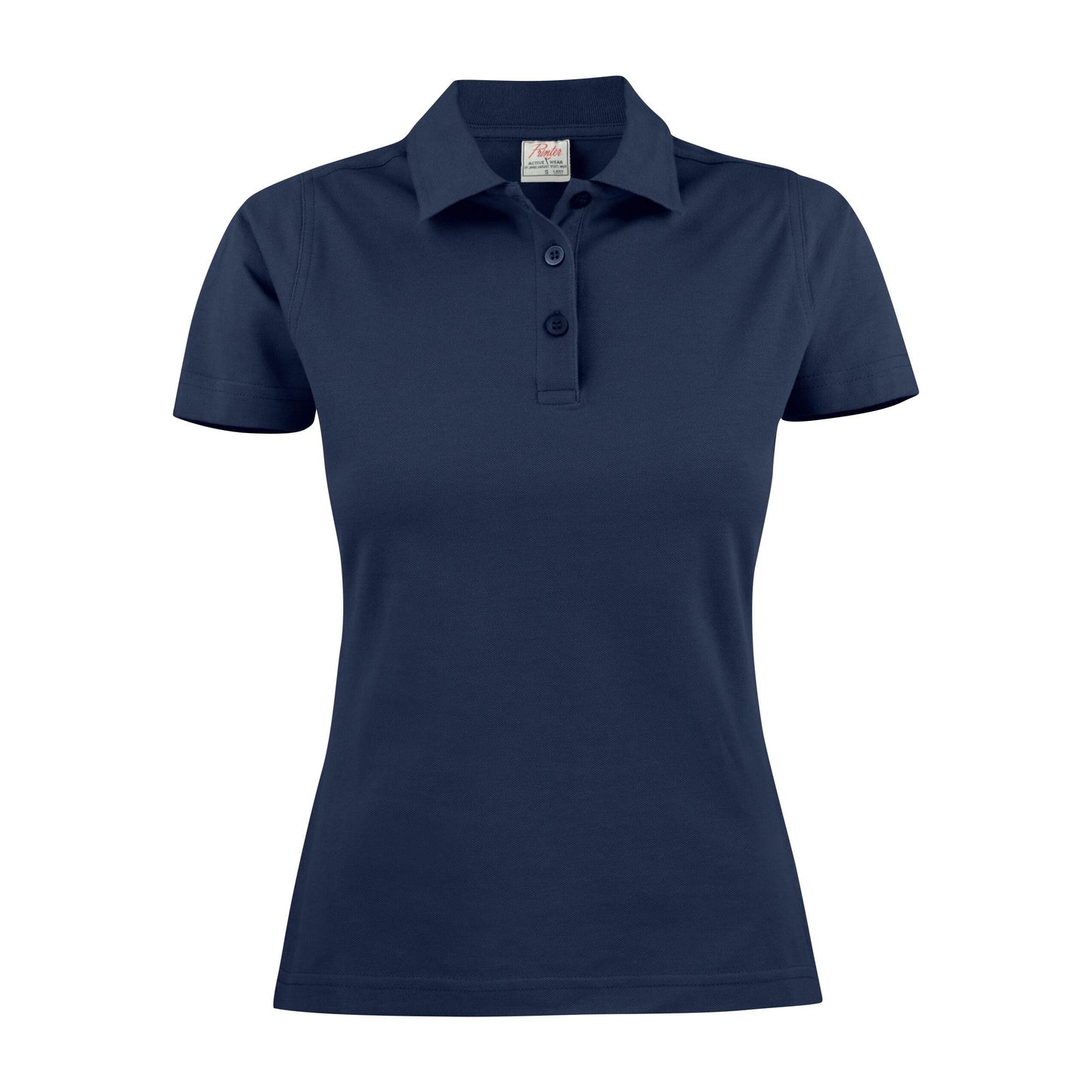 Navy - Back - Printer Womens-Ladies Surf Light Melange Polo Shirt