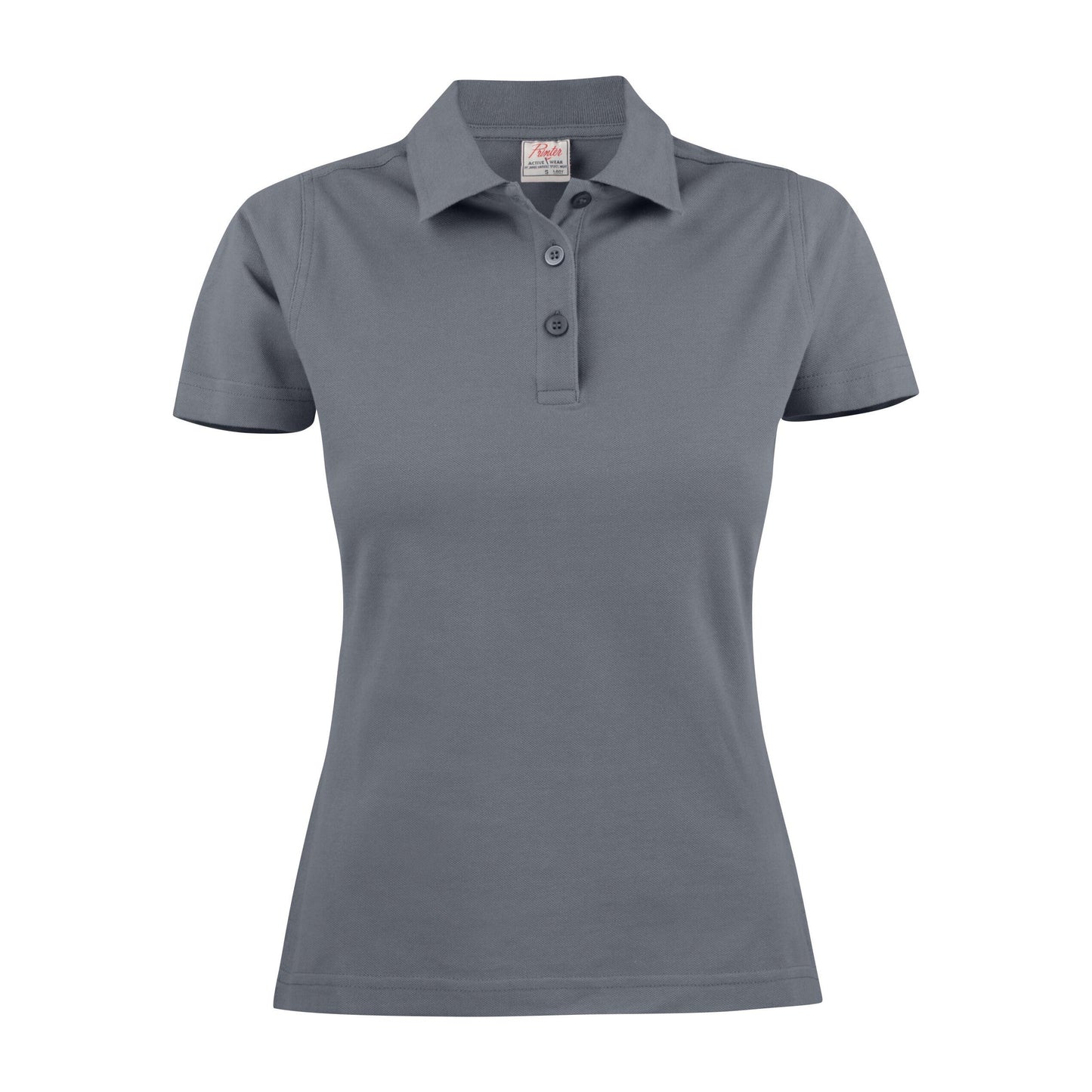 Steel Grey - Back - Printer Womens-Ladies Surf Light Melange Polo Shirt