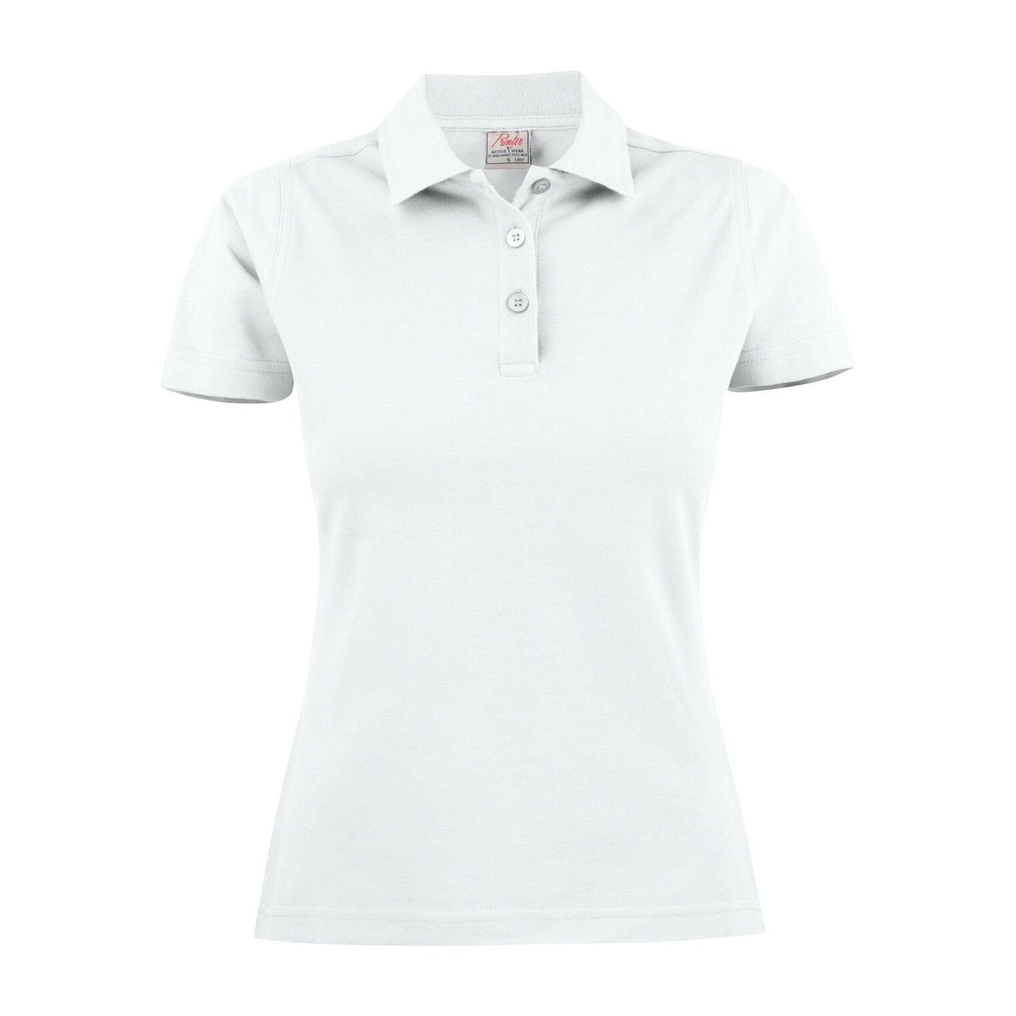 White - Back - Printer Womens-Ladies Surf Light Melange Polo Shirt