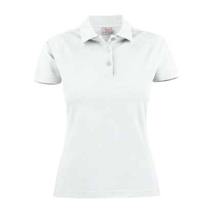 White - Back - Printer Womens-Ladies Surf Light Melange Polo Shirt