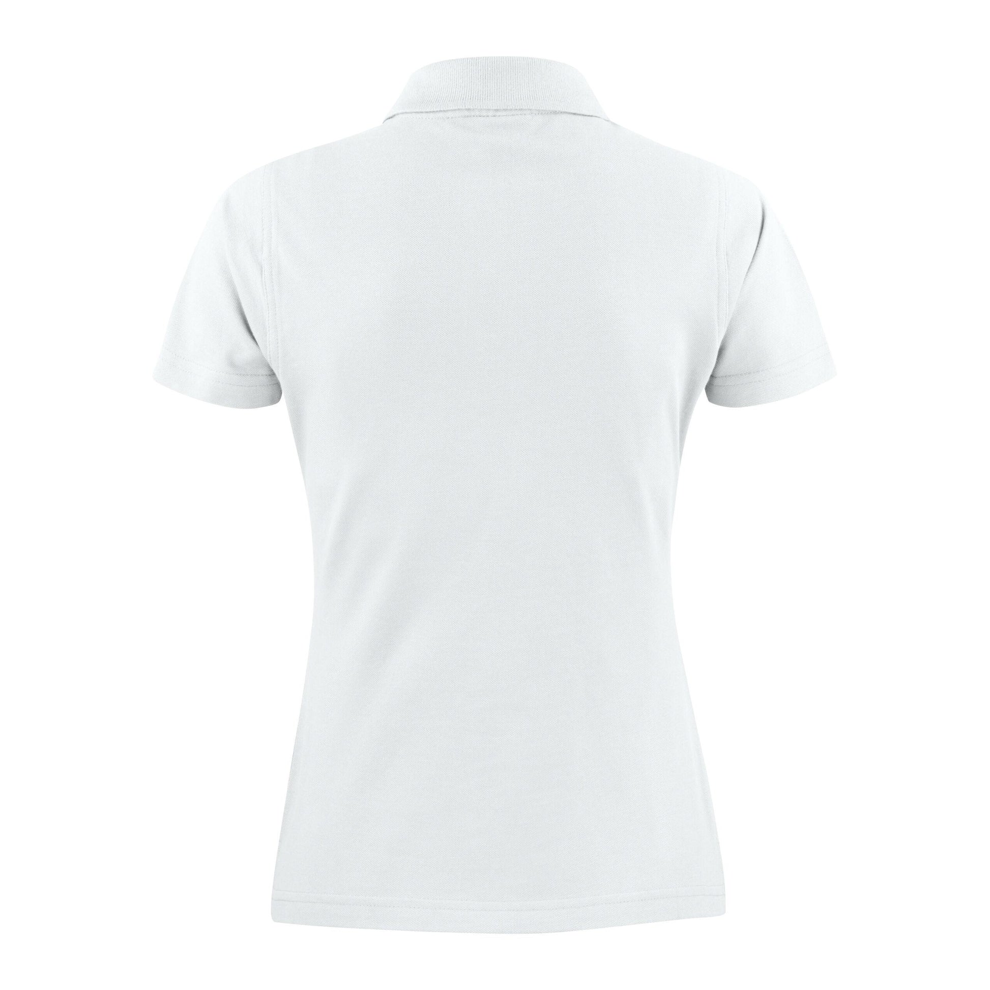 White - Side - Printer Womens-Ladies Surf Light Melange Polo Shirt