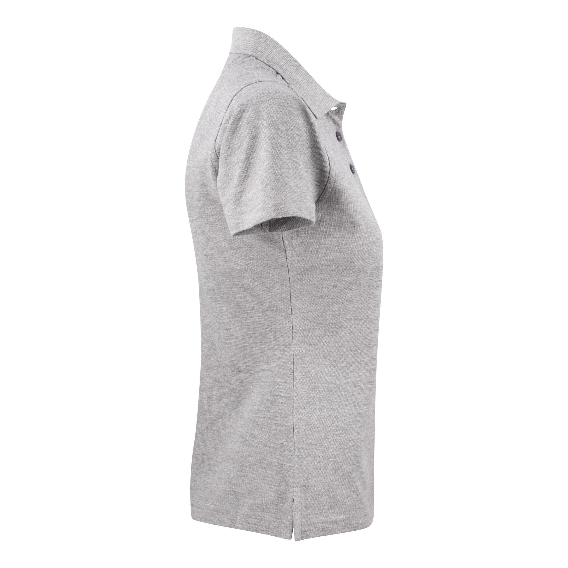 Grey Melange - Side - Printer Womens-Ladies Surf Light Melange Polo Shirt