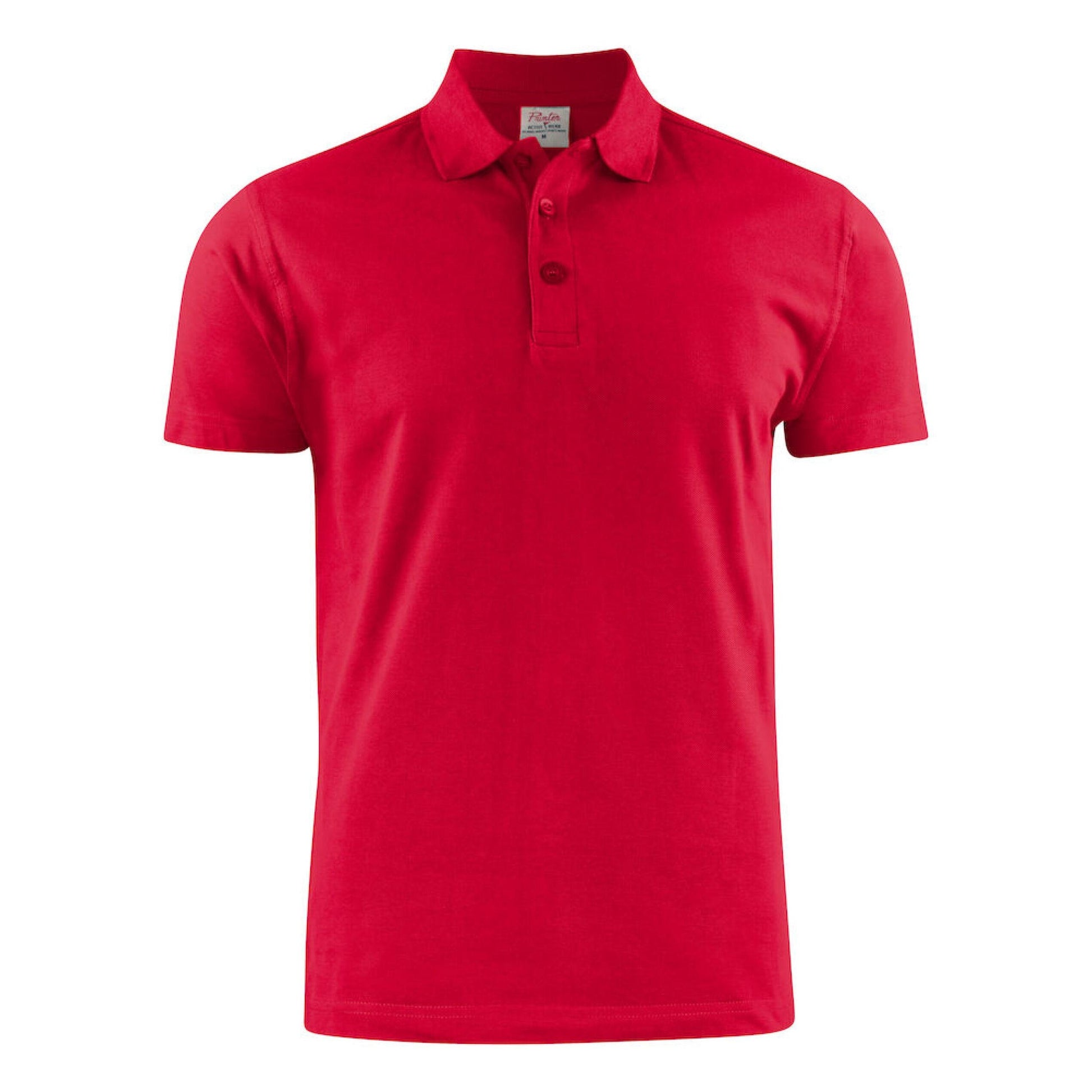 Red - Back - Printer Mens Surf Light RSX Melange Polo Shirt