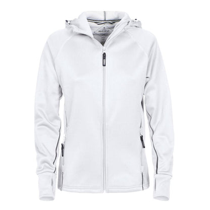 White - Front - James Harvest Womens-Ladies Northderry Fleece Jacket