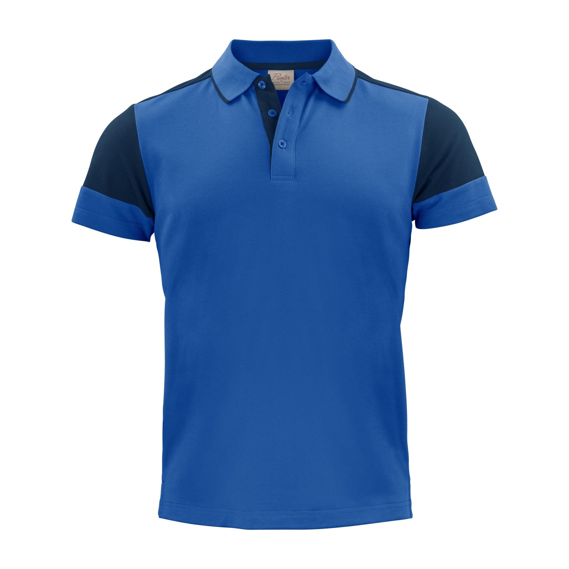 Cobalt-Navy - Back - Printer Mens Prime Contrast Polo Shirt
