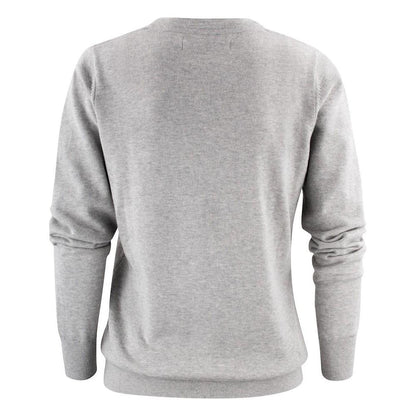 Grey Melange - Back - James Harvest Womens-Ladies Ashland V Neck Sweatshirt