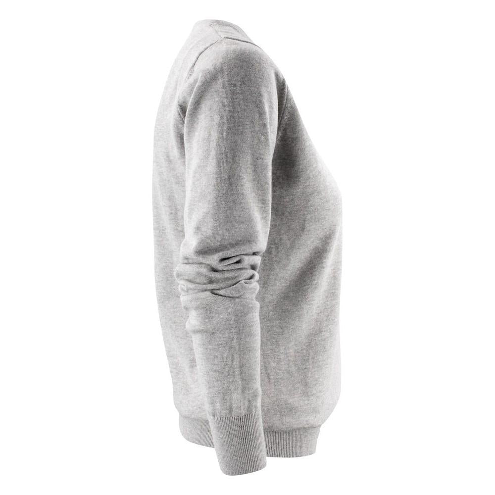 Grey Melange - Side - James Harvest Womens-Ladies Ashland V Neck Sweatshirt