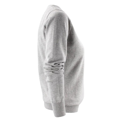 Grey Melange - Side - James Harvest Womens-Ladies Ashland V Neck Sweatshirt