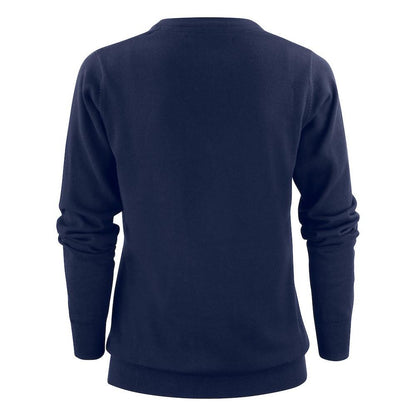 Navy - Back - James Harvest Womens-Ladies Ashland V Neck Sweatshirt