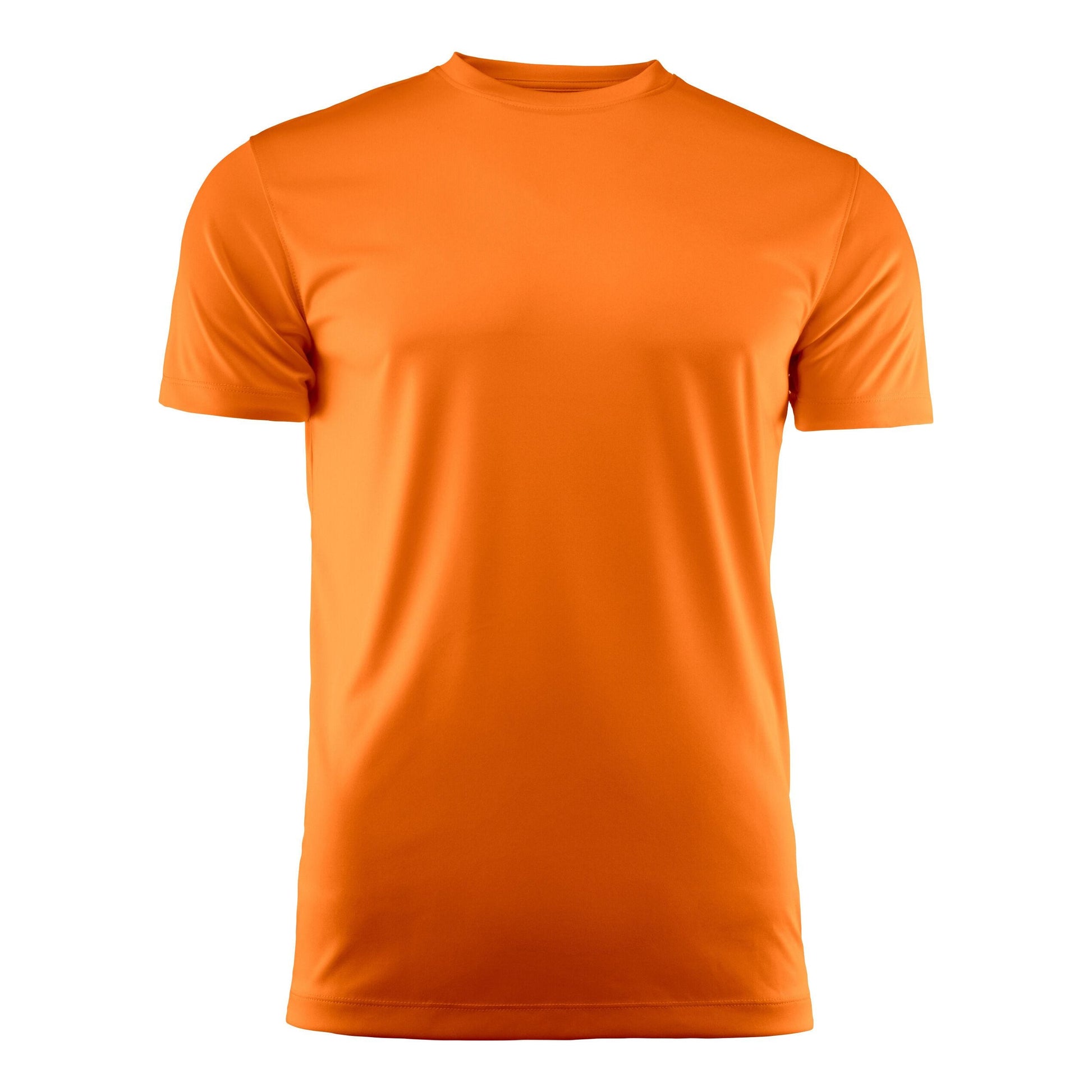 Bright Orange - Back - Printer RED Childrens-Kids Run T-Shirt