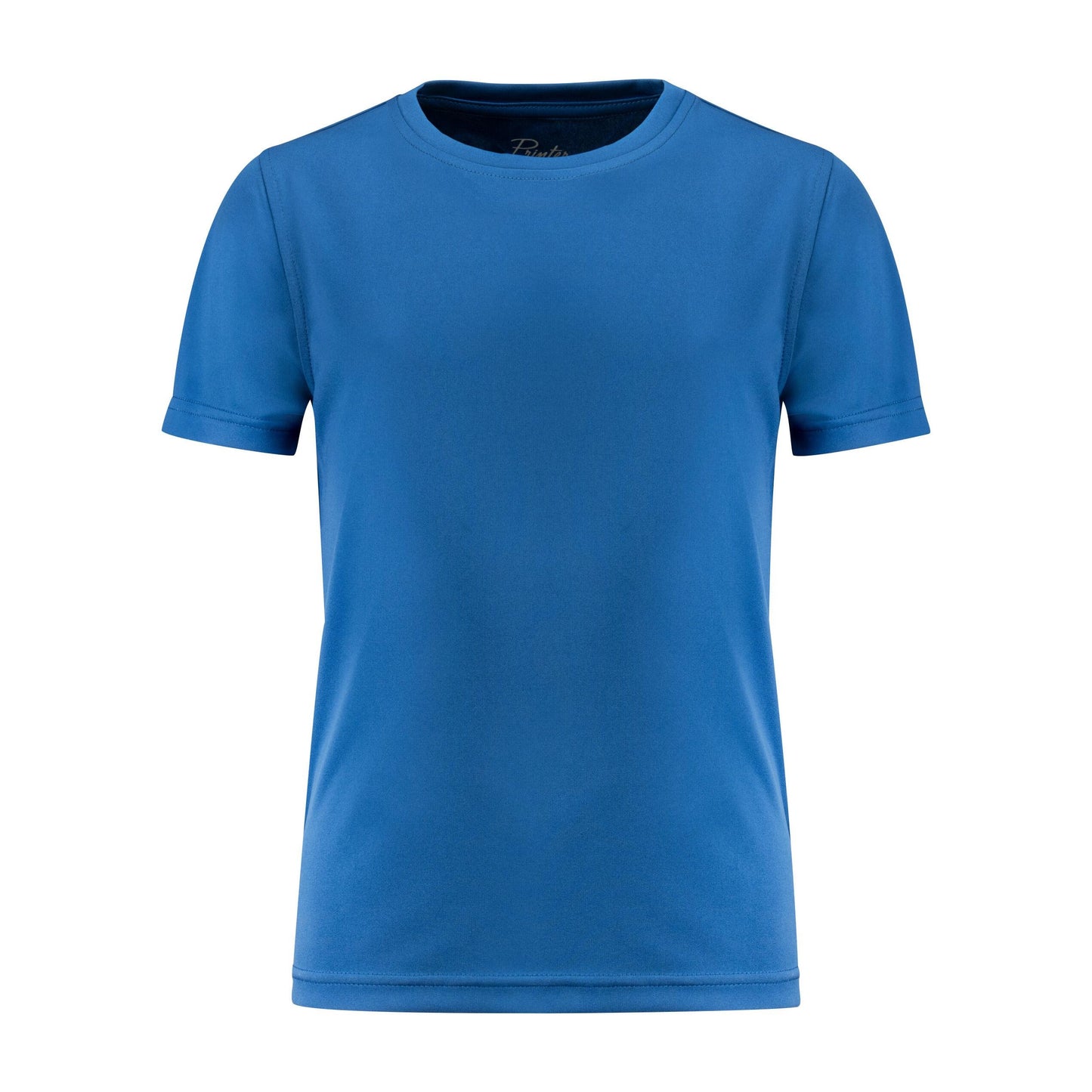 Bright Blue - Back - Printer RED Childrens-Kids Run T-Shirt