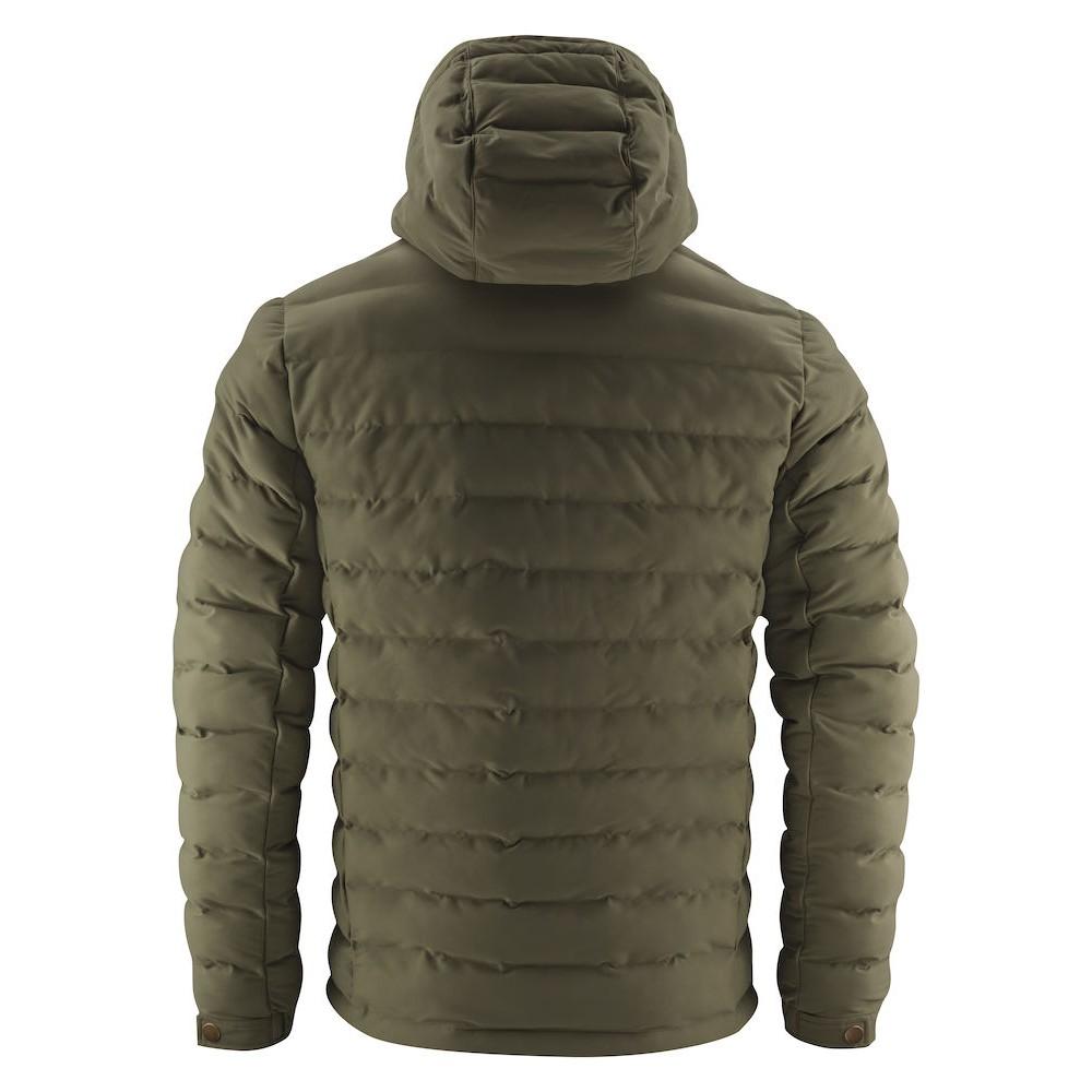 Moss Green - Back - James Harvest Mens Woodlake Padded Jacket