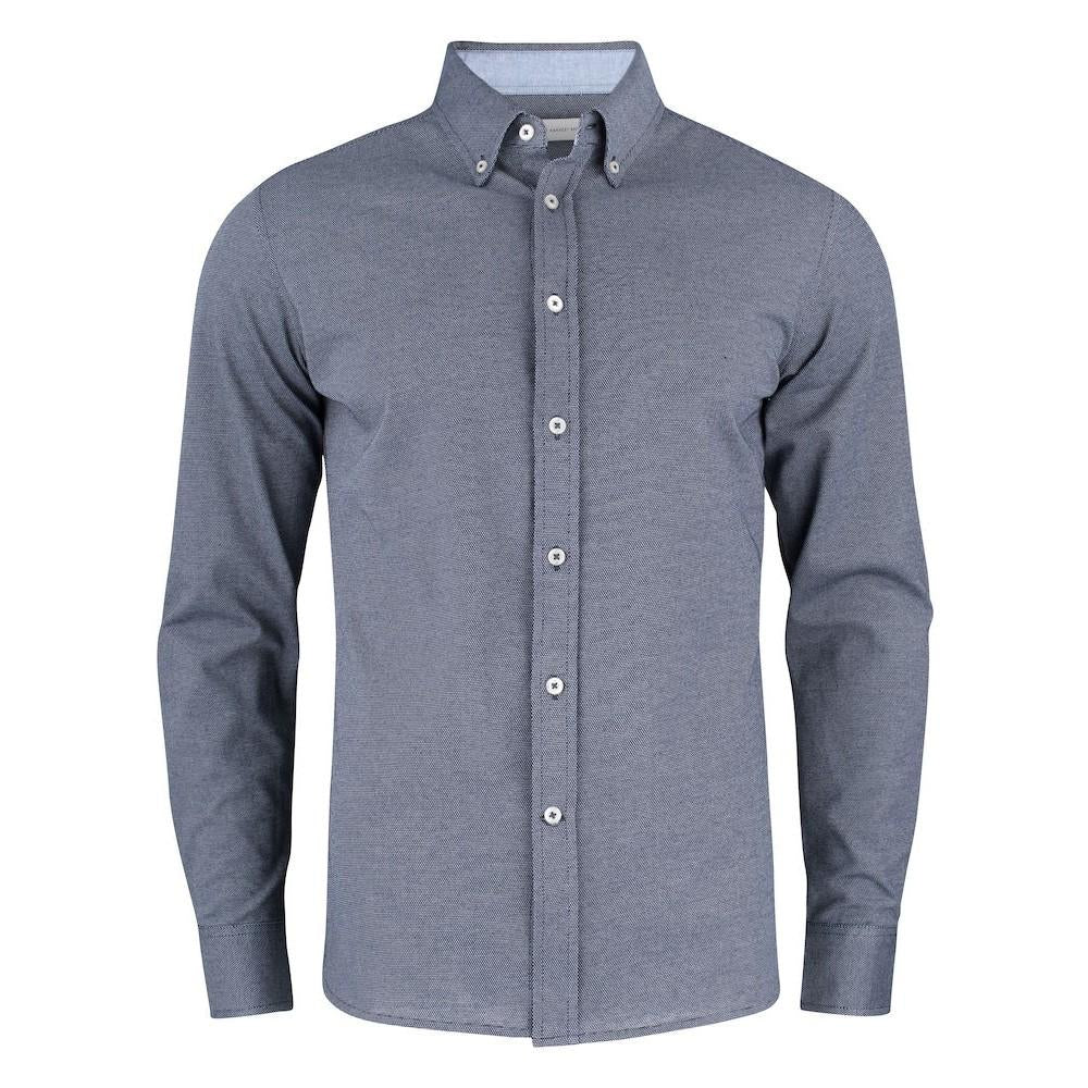 Navy - Front - James Harvest Mens Burlingham Formal Shirt
