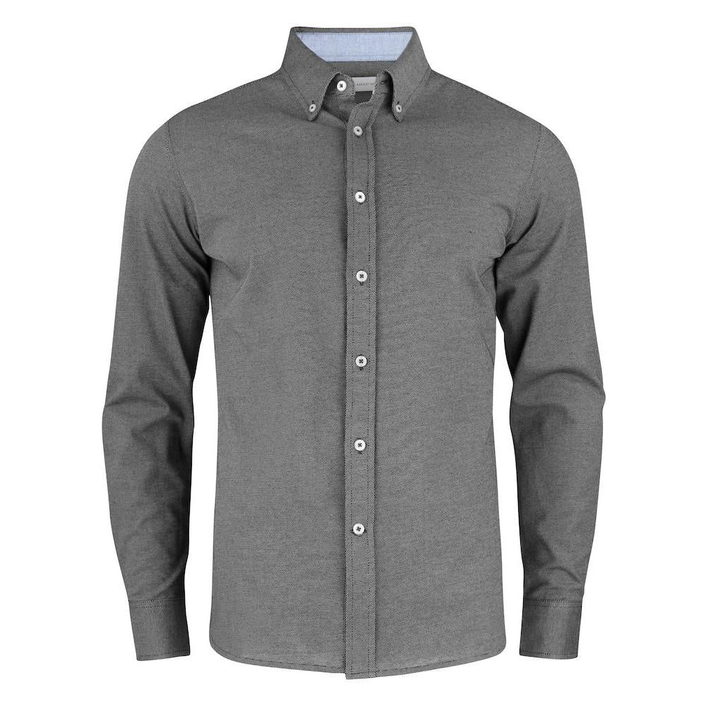 Black - Front - James Harvest Mens Burlingham Formal Shirt