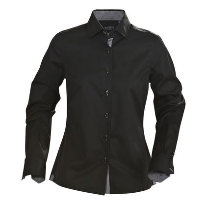 Black - Front - Harvest Womens-Ladies Baltimore Formal Shirt