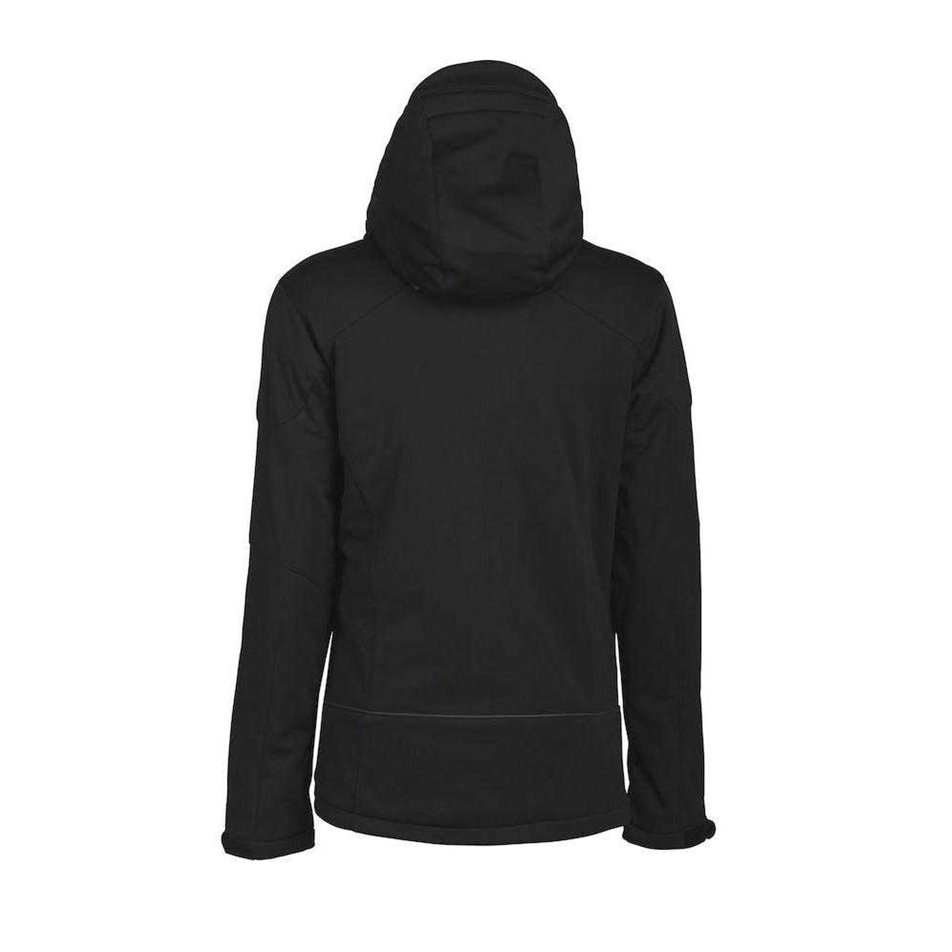 Black - Back - Printer Womens-Ladies Skeleton Soft Shell Jacket