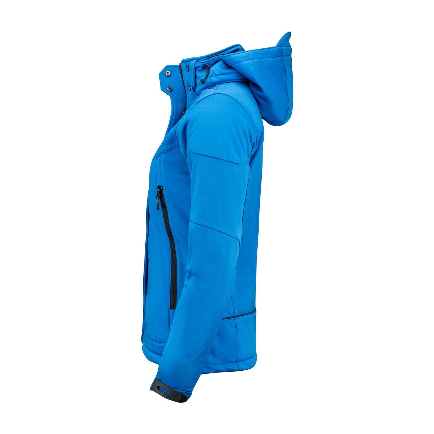 Ocean Blue - Side - Printer Womens-Ladies Skeleton Soft Shell Jacket