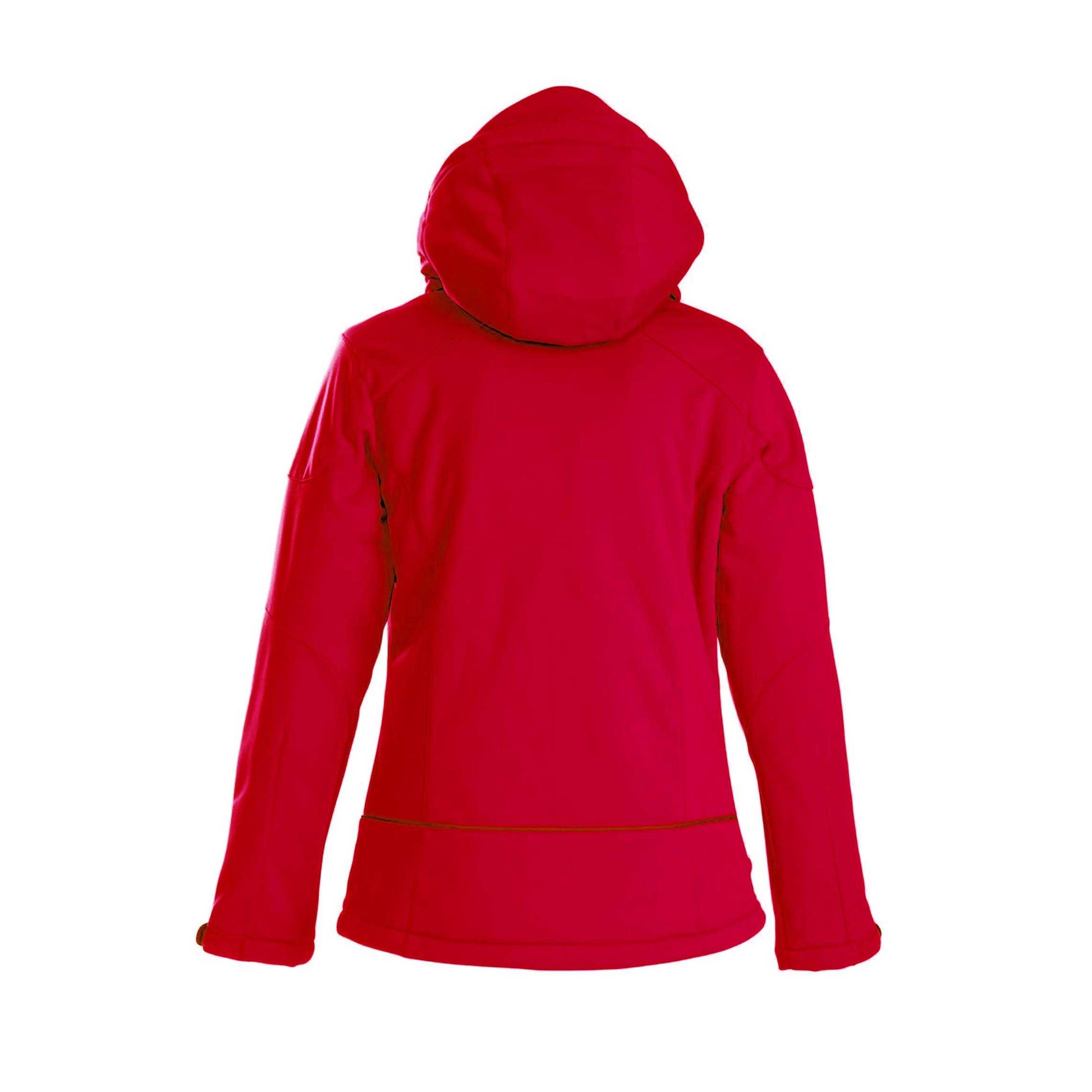 Red - Back - Printer Womens-Ladies Skeleton Soft Shell Jacket