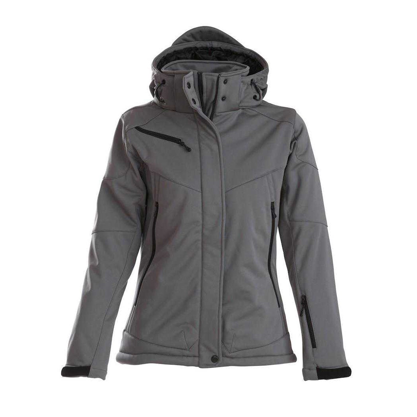 Steel Grey - Front - Printer Womens-Ladies Skeleton Soft Shell Jacket