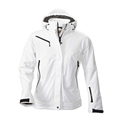 White - Front - Printer Womens-Ladies Skeleton Soft Shell Jacket