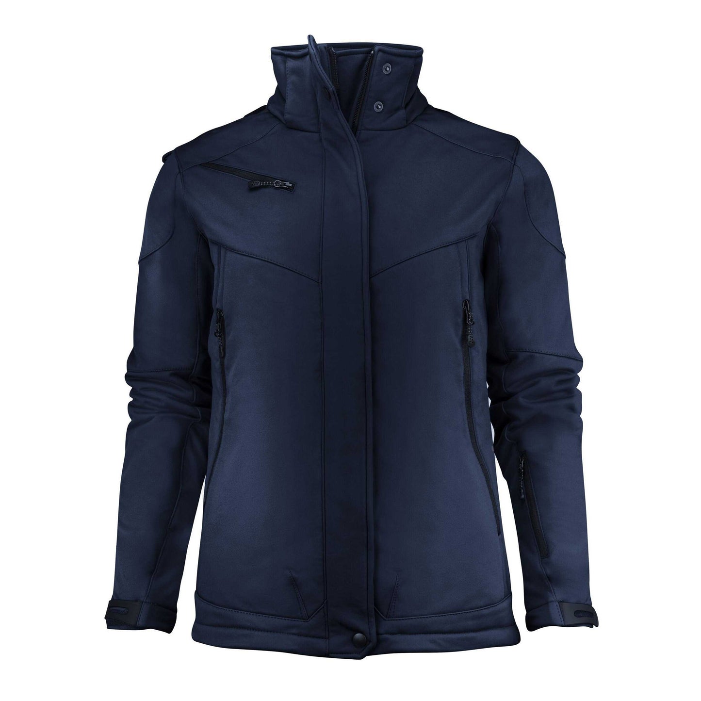 Dark Navy - Front - Printer Womens-Ladies Skeleton Soft Shell Jacket