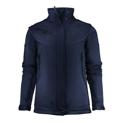 Dark Navy - Front - Printer Womens-Ladies Skeleton Soft Shell Jacket
