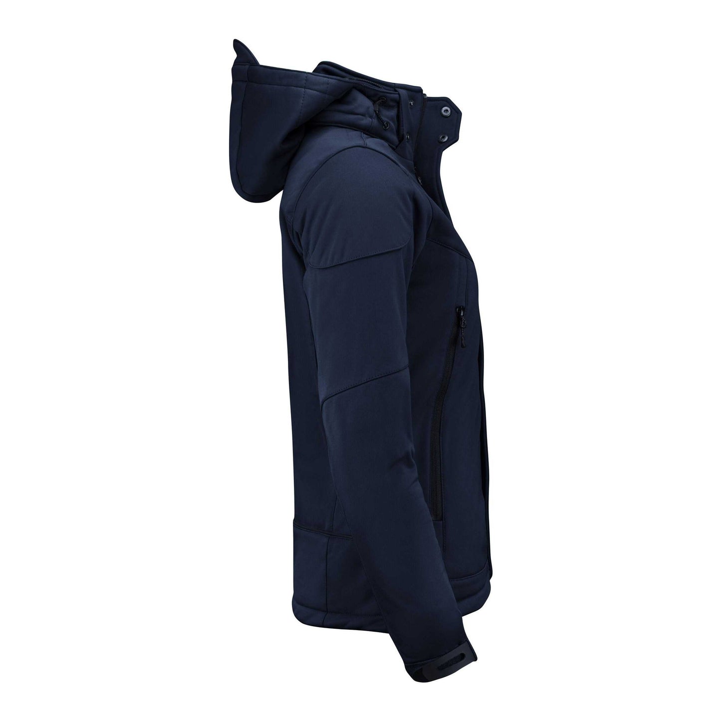 Dark Navy - Side - Printer Womens-Ladies Skeleton Soft Shell Jacket