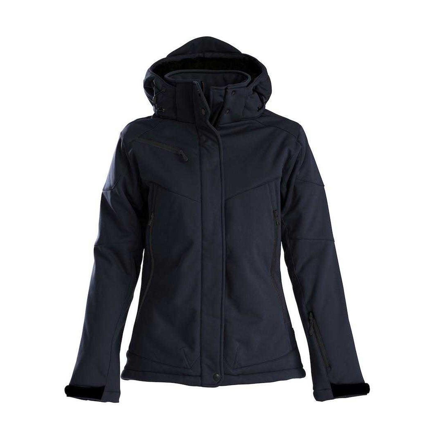 Navy - Front - Printer Womens-Ladies Skeleton Soft Shell Jacket