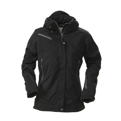 Black - Front - Printer Womens-Ladies Skeleton Soft Shell Jacket