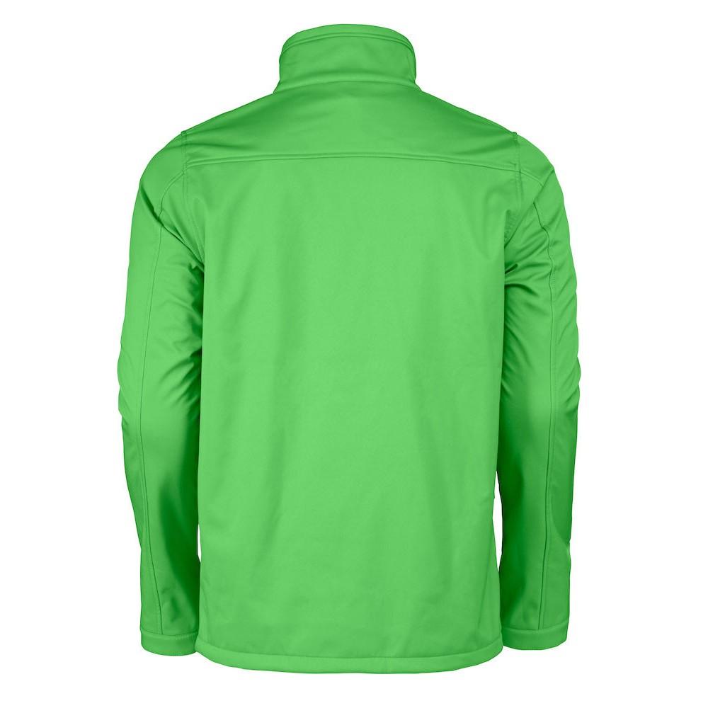 Lime - Back - Printer RED Mens Vert Soft Shell Jacket