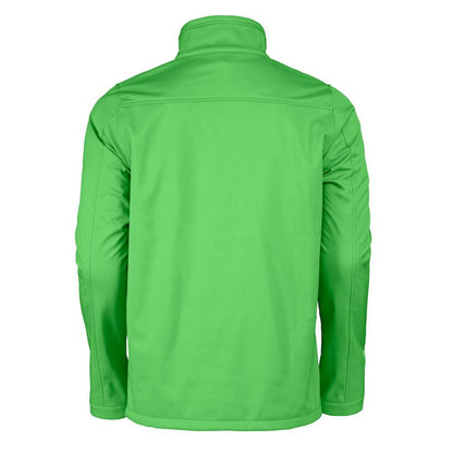 Lime - Back - Printer RED Mens Vert Soft Shell Jacket