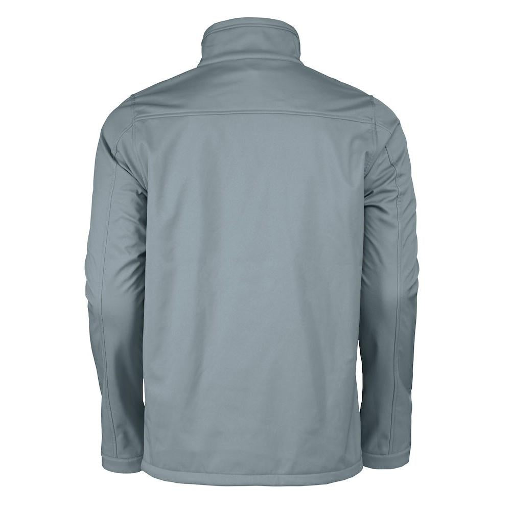Metal Grey - Back - Printer RED Mens Vert Soft Shell Jacket