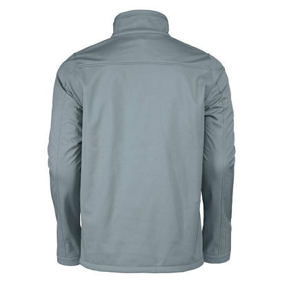 Metal Grey - Back - Printer RED Mens Vert Soft Shell Jacket