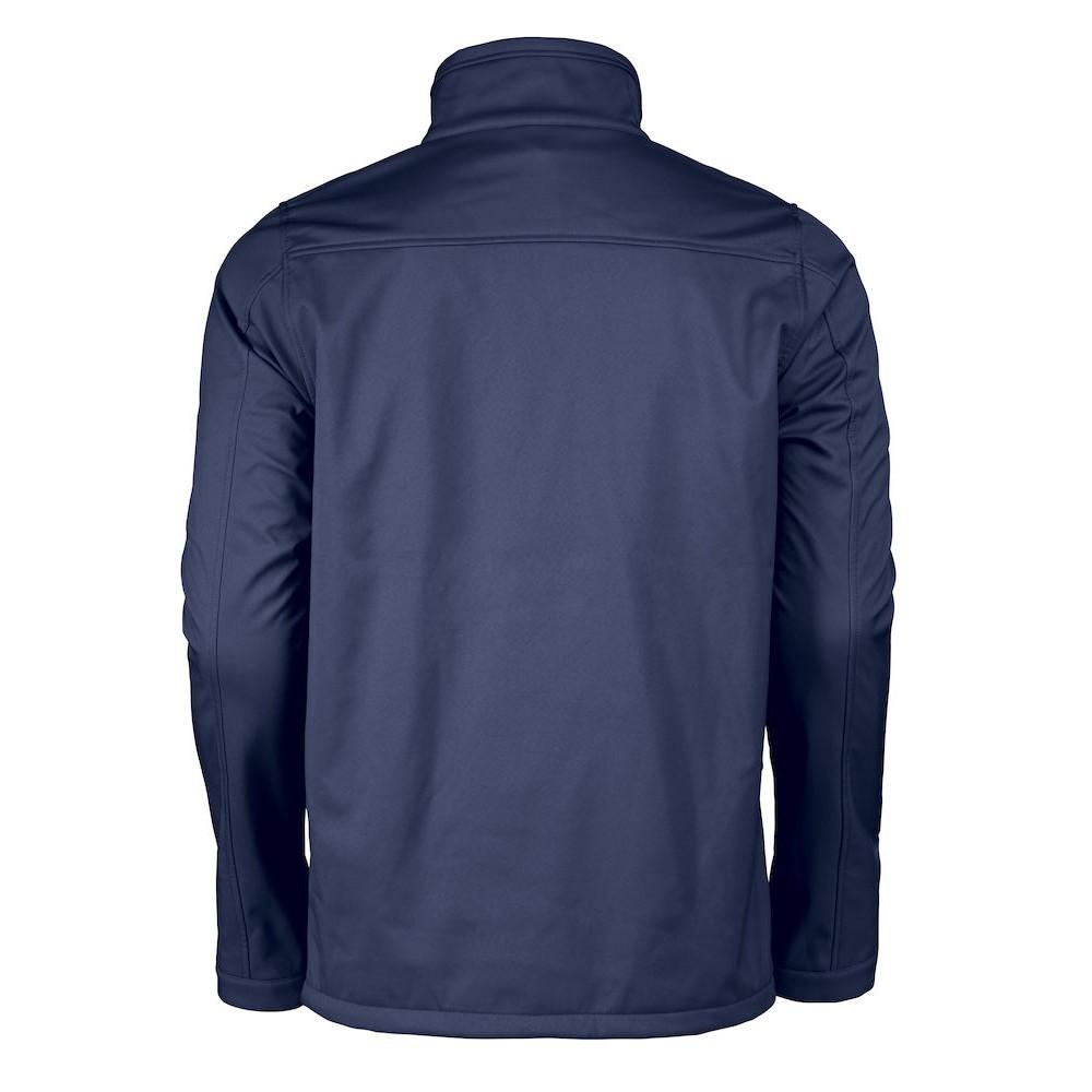 Navy - Back - Printer RED Mens Vert Soft Shell Jacket