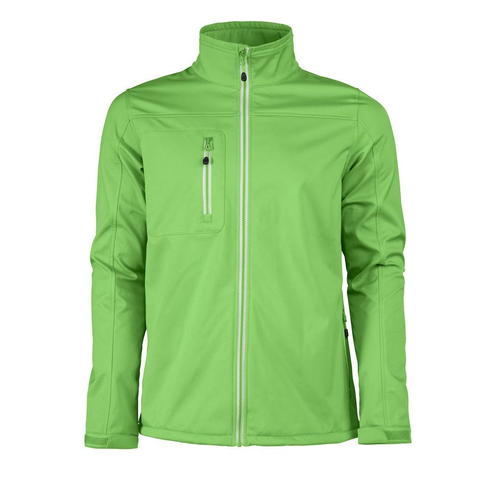 Lime - Front - Printer RED Mens Vert Soft Shell Jacket