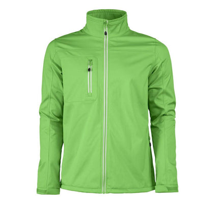 Lime - Front - Printer RED Mens Vert Soft Shell Jacket