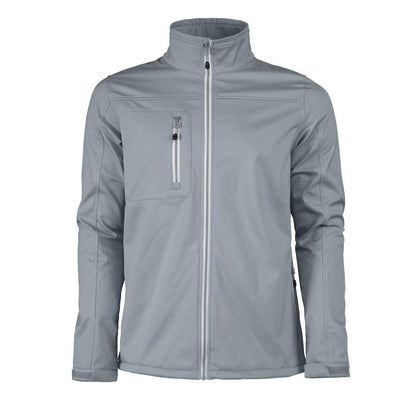 Metal Grey - Front - Printer RED Mens Vert Soft Shell Jacket