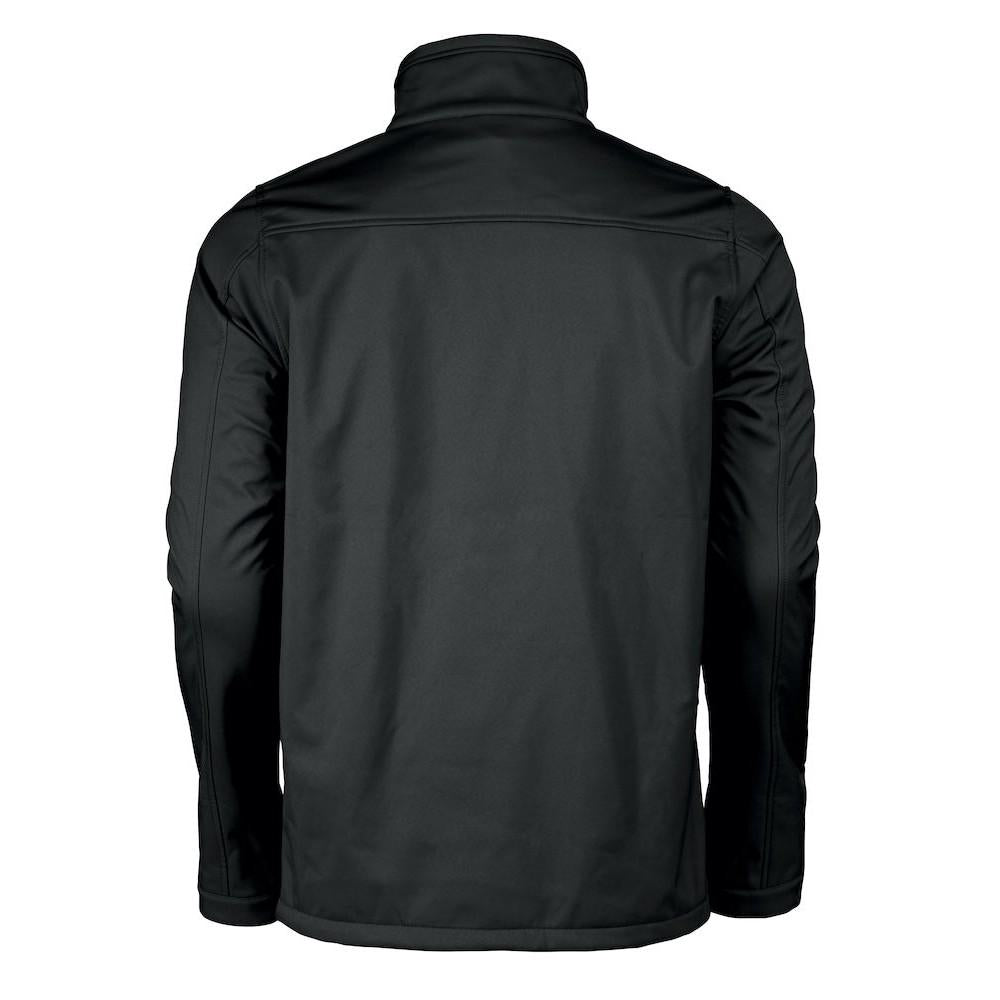 Black - Back - Printer RED Mens Vert Soft Shell Jacket