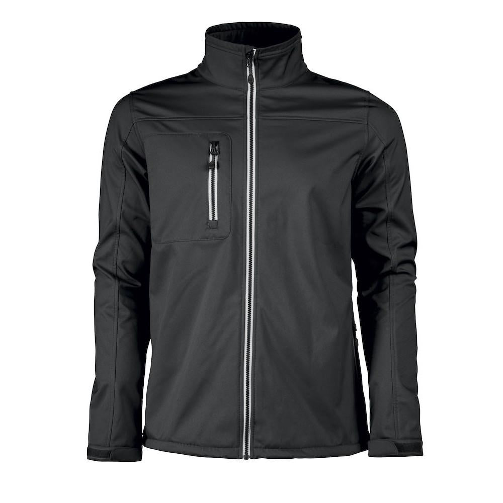 Black - Front - Printer RED Mens Vert Soft Shell Jacket