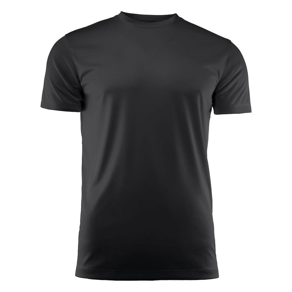 Black - Front - Printer RED Mens Run Active T-Shirt