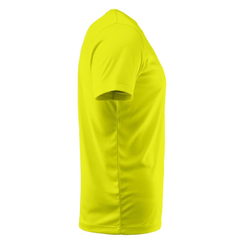 Bright Yellow - Side - Printer RED Mens Run Active T-Shirt