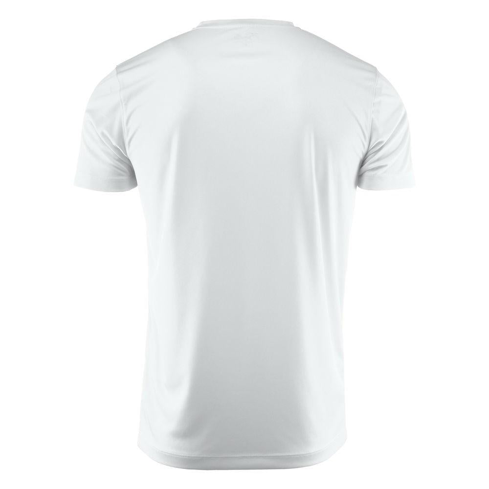 White - Back - Printer RED Mens Run Active T-Shirt