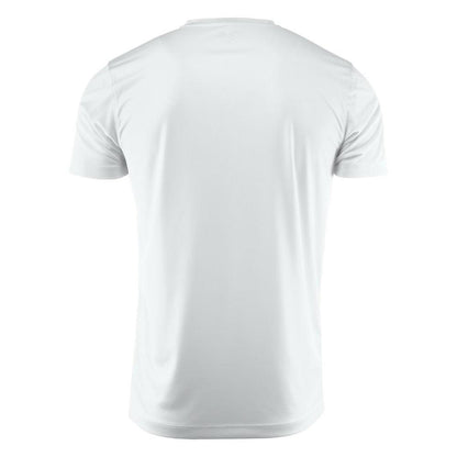 White - Back - Printer RED Mens Run Active T-Shirt