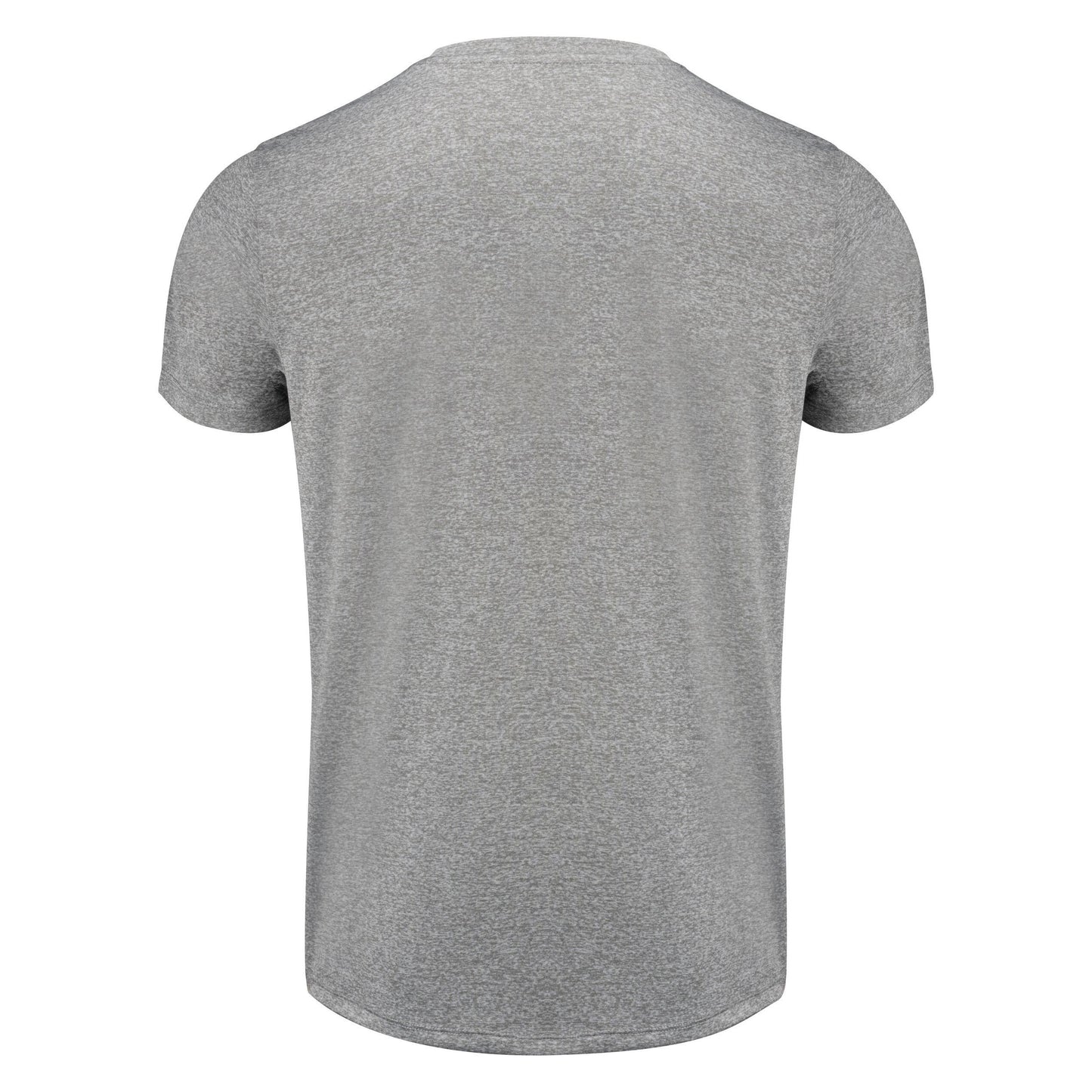 Grey Melange - Side - Printer RED Mens Run Active T-Shirt