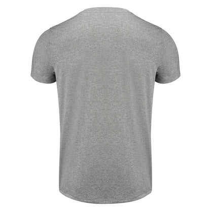 Grey Melange - Side - Printer RED Mens Run Active T-Shirt