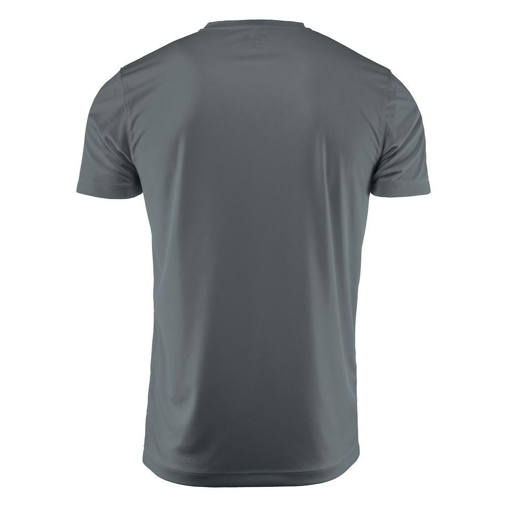 Metal Grey - Back - Printer RED Mens Run Active T-Shirt