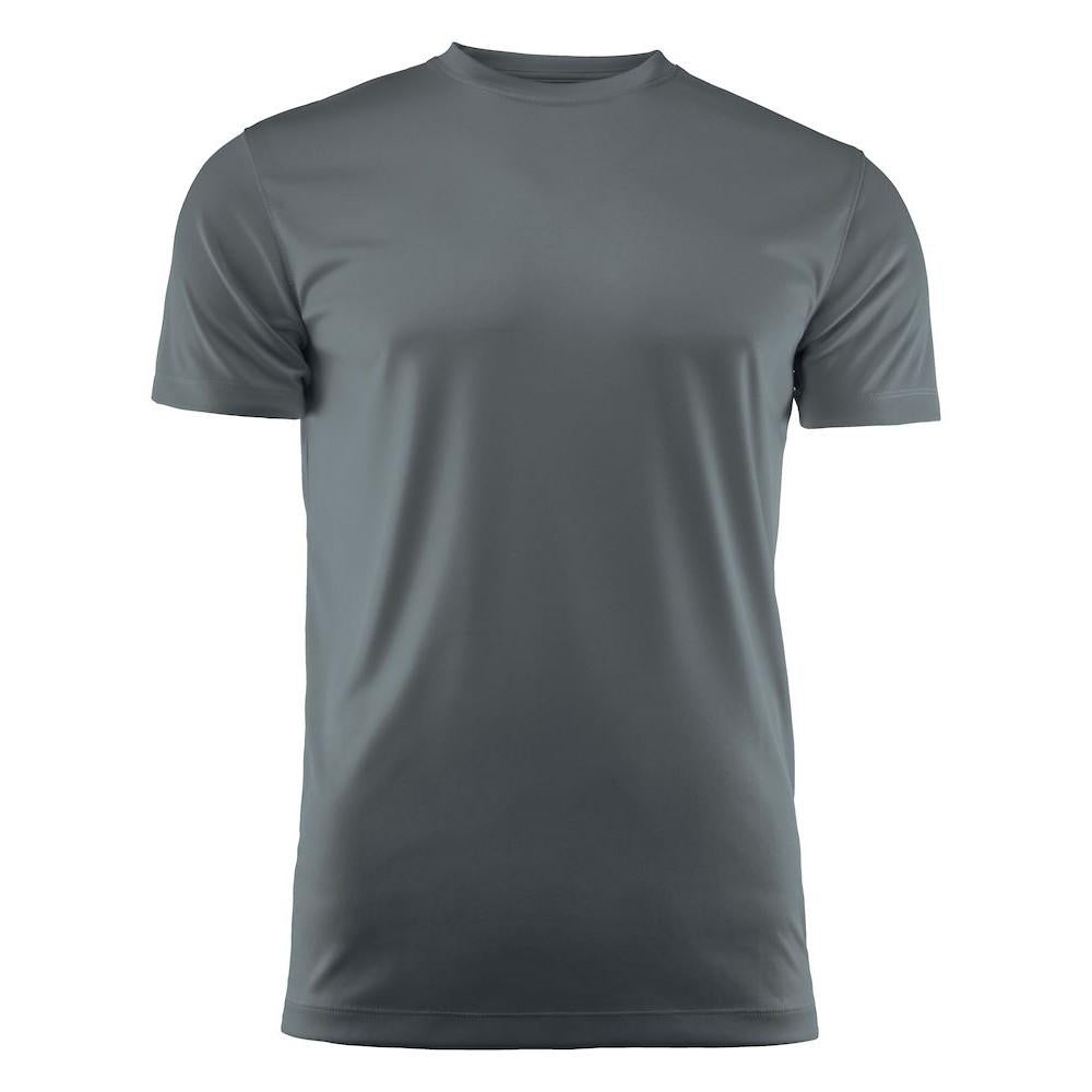 Metal Grey - Front - Printer RED Mens Run Active T-Shirt