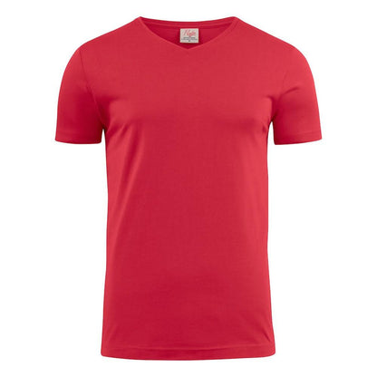 Red - Front - Printer Mens V Neck T-Shirt