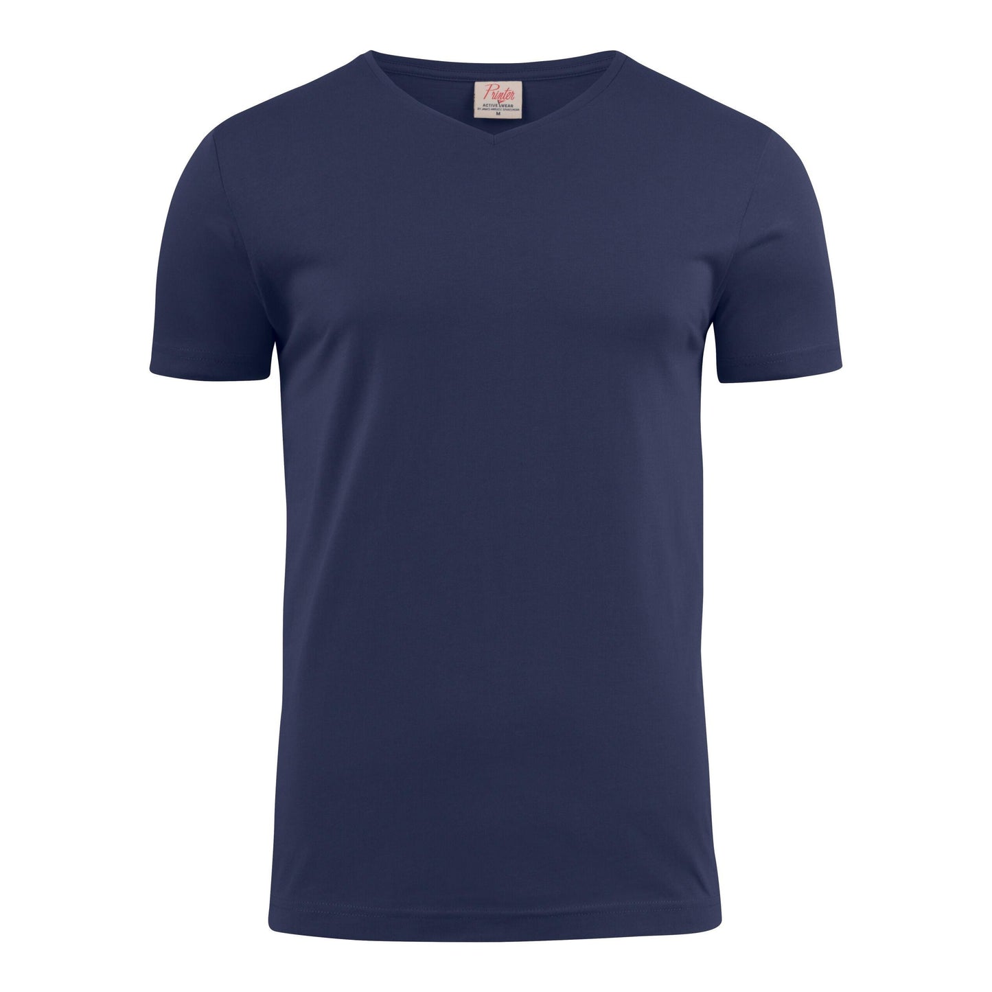 Navy - Back - Printer Mens V Neck T-Shirt
