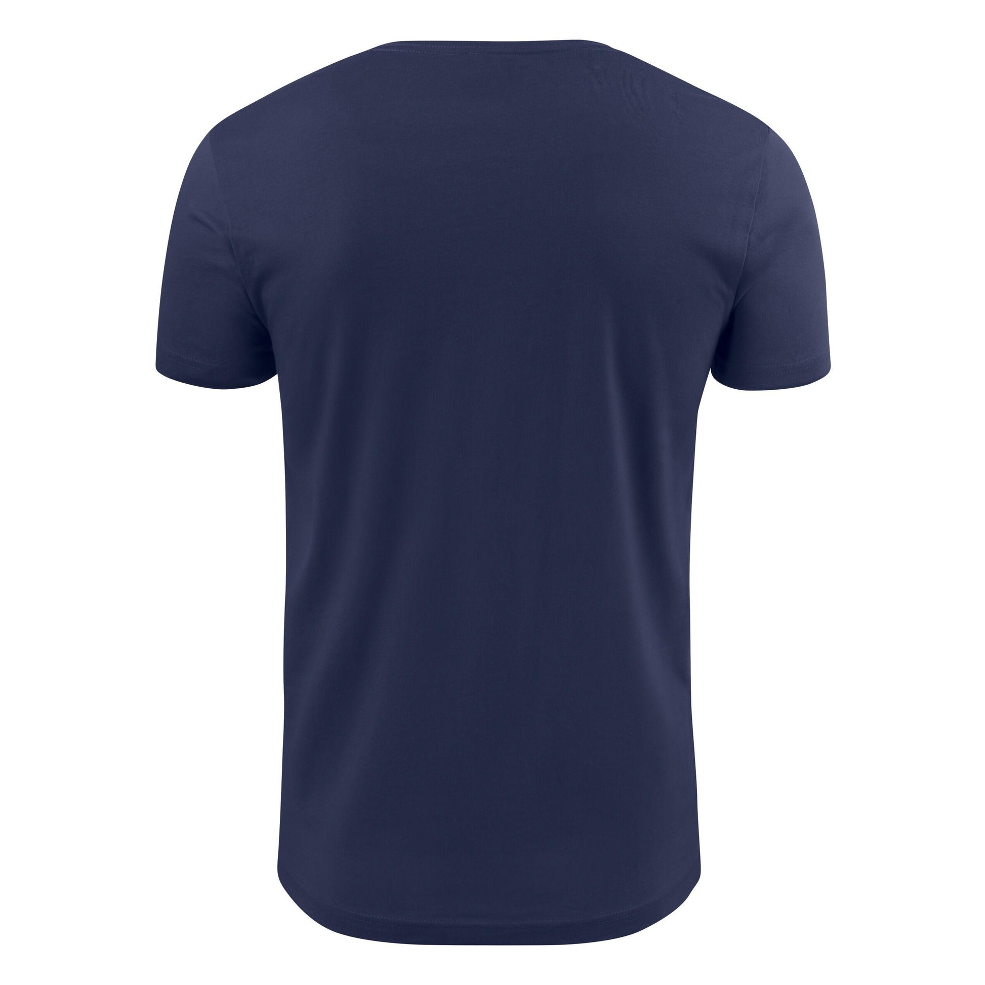 Navy - Side - Printer Mens V Neck T-Shirt